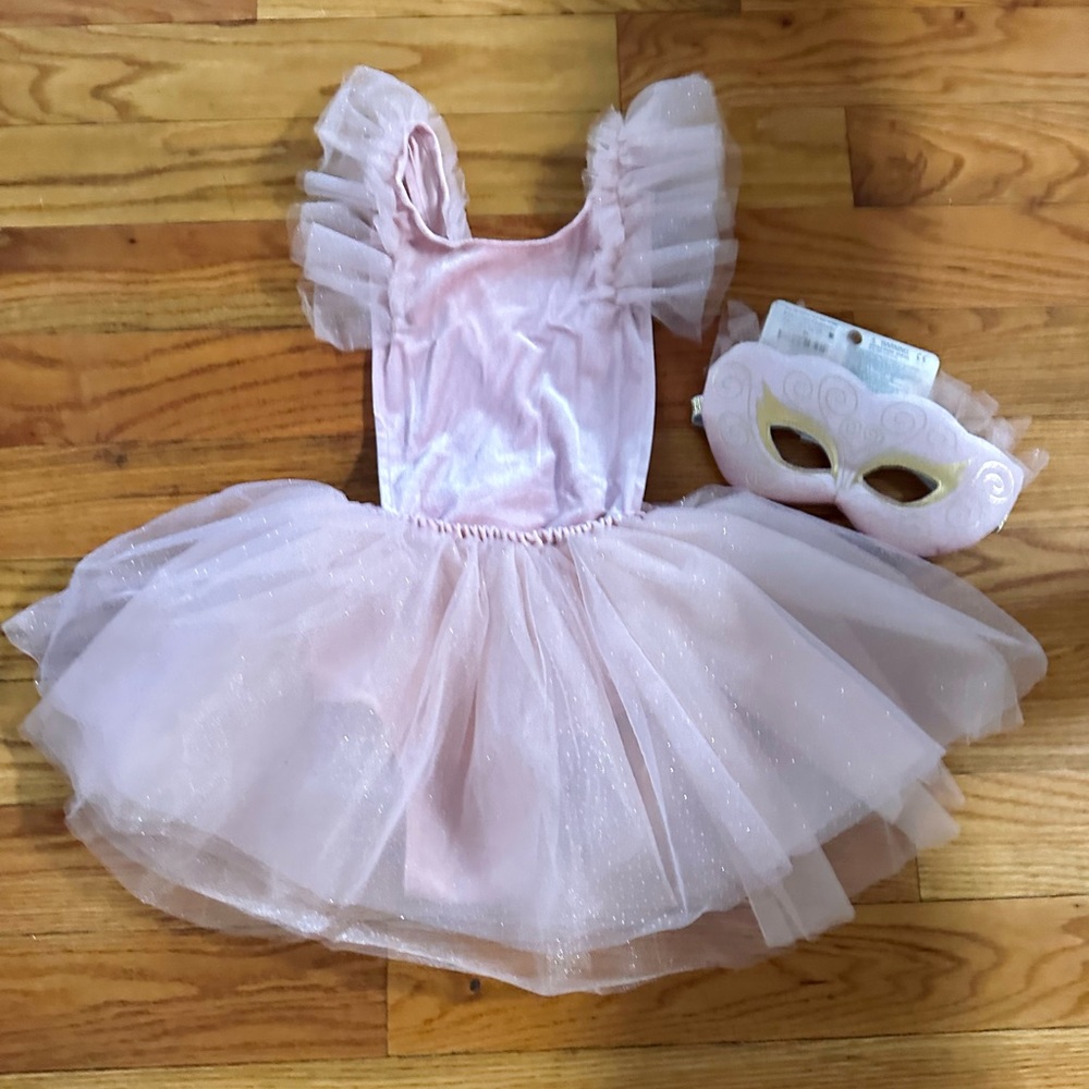 Zara Halloween ballerina costume with matching mask size 8-10Y NWT